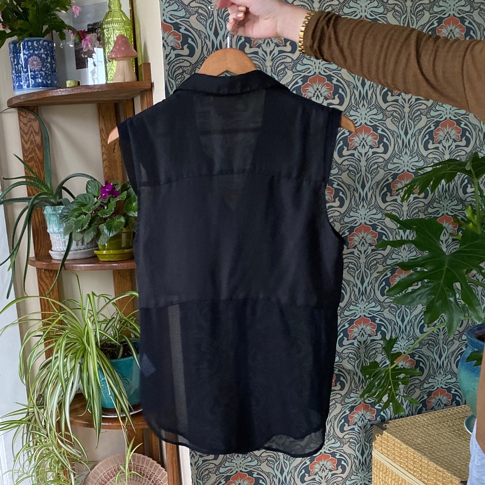 YAYA sheer button down